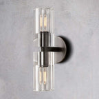 Industrial Crystal Glass Cup Linear Wall Sconce - Yami Lightings