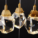 Aurelia Faceted Crystal Prisms  Staircase Loft Chandeliers - Yami Lightings