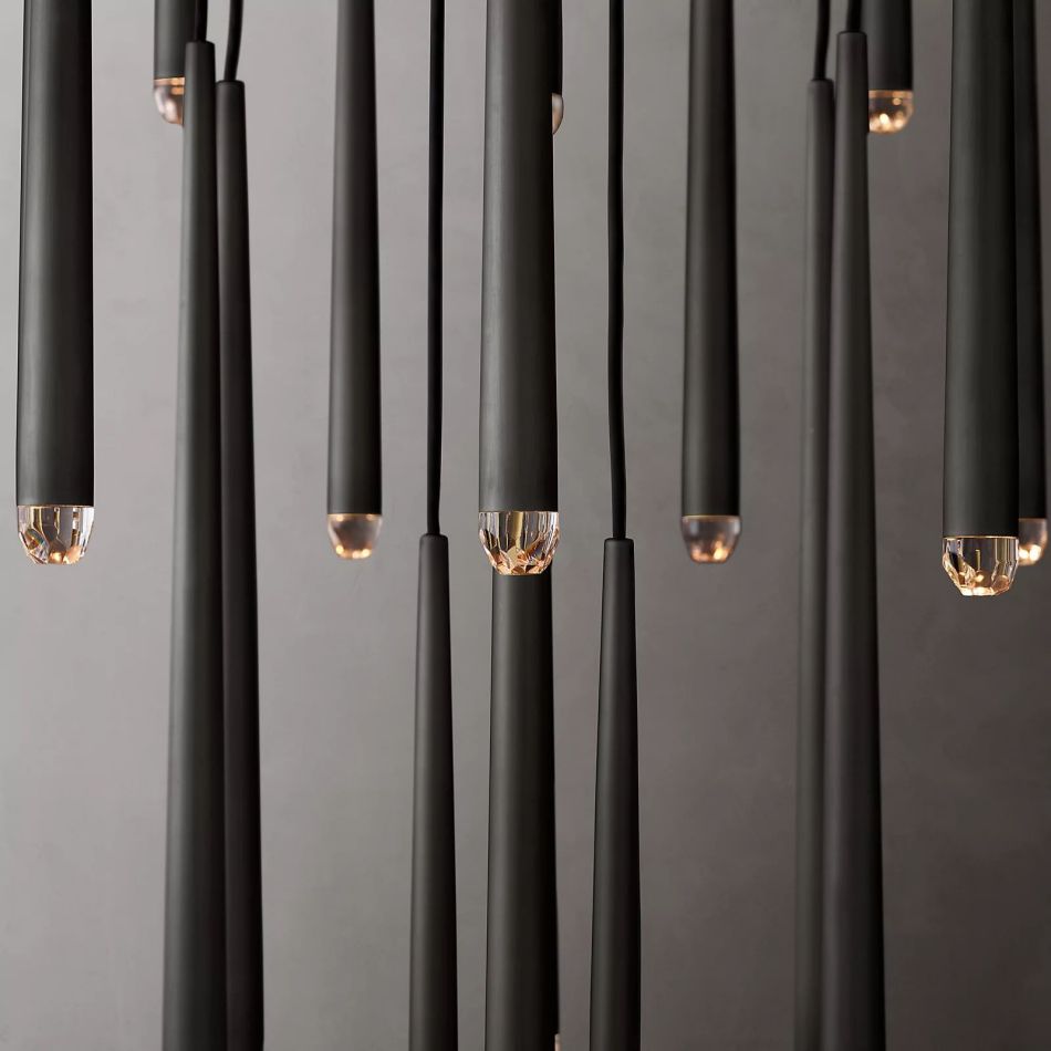 Artemis Round Tapered Tubular Chandelier 48" - Yami Lightings