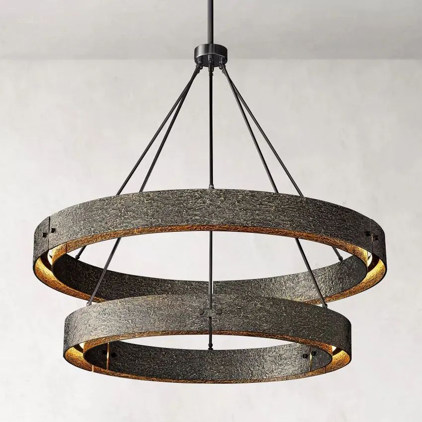 Customized Vouvray Two-Tier Round Chandelier 60"（with 18 feet chain)