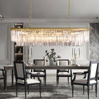 Modern Rectangular K9 Crystal Chandelier - Yami Lightings