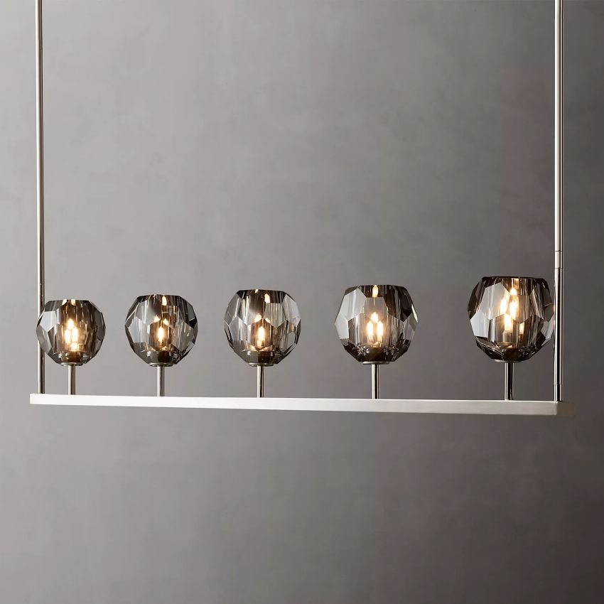 Belle De Crystal Linear Chandelier W 48" - Yami Lightings