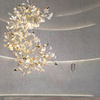 Gingko Porcelain Petal Staircase Branch Chandelier - Yami Lightings