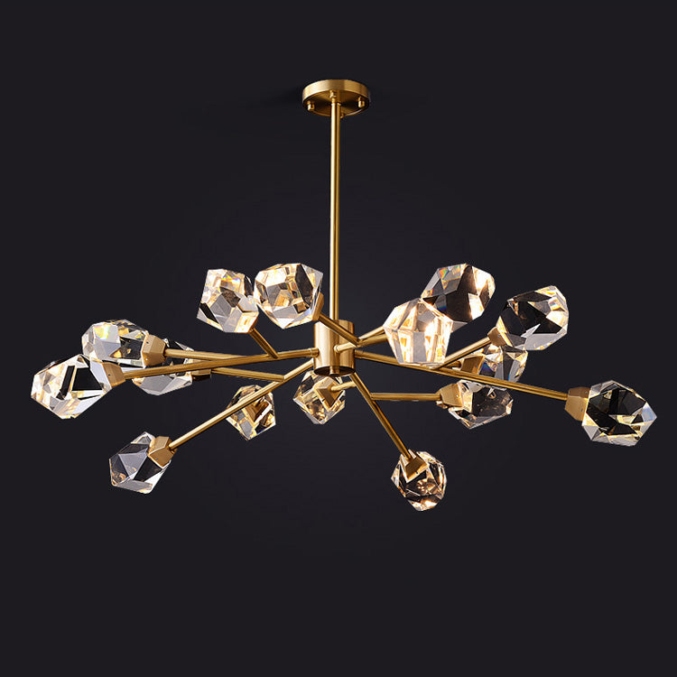 Aurelia Faceted Crystal Prisms Chandelier - Yami Lightings
