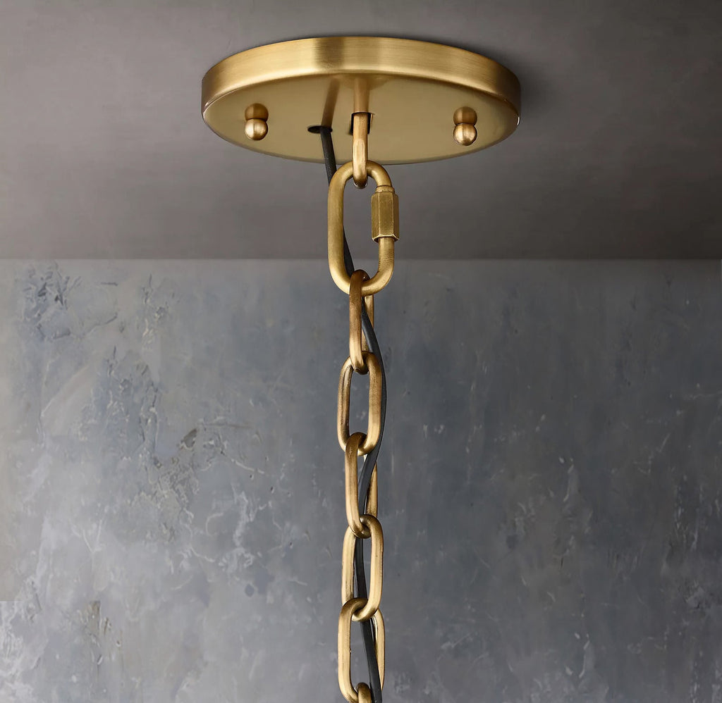 Faceted Crystal Glass Round Chandelier D60" - Yami Lightings