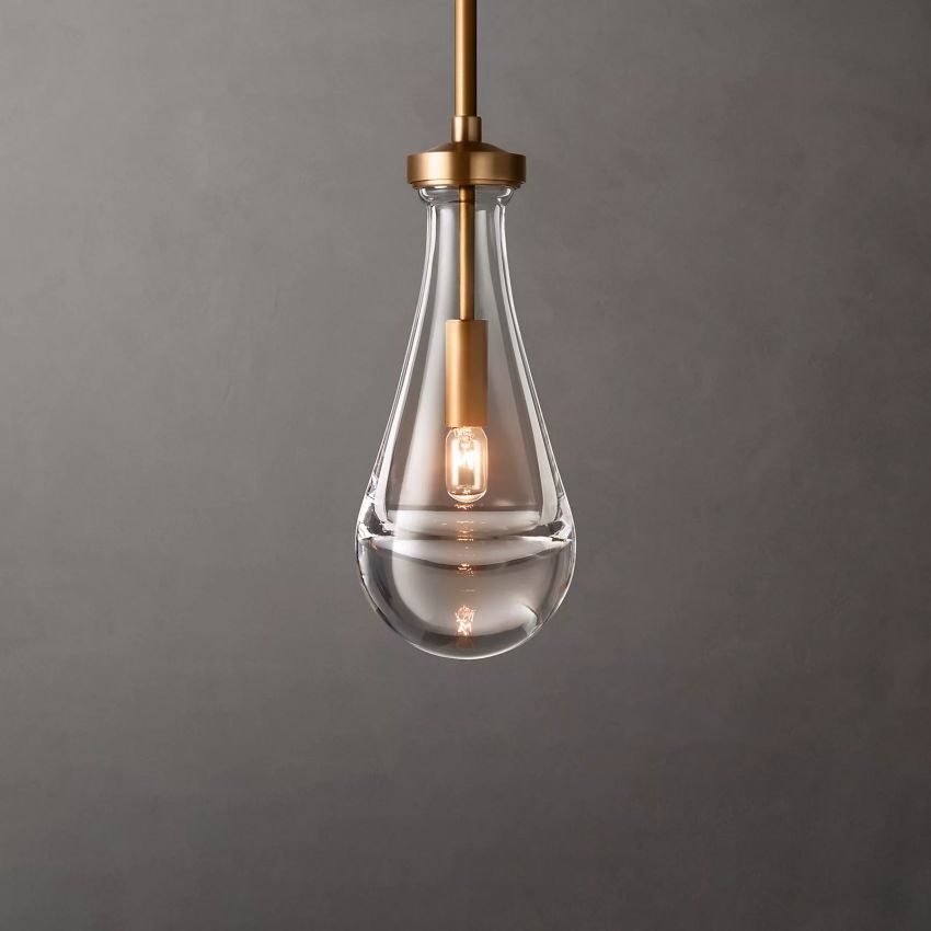 Raindrop Rod Pendant VintageBrass - Yami Lightings