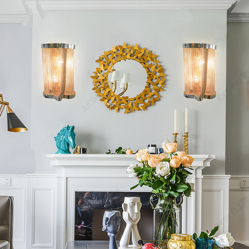 Ashley Aluminum Chain Tassel Wall Sconce - Yami Lightings