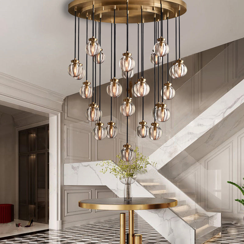 Pearl Round Chandelier - Yami Lightings
