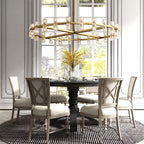 Industrial Round Crystal Chandelier - Yami Lightings