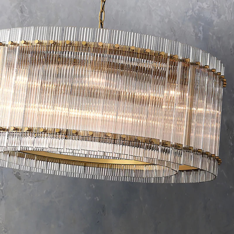 Marcia Glass Round Chandelier D37" - Yami Lightings