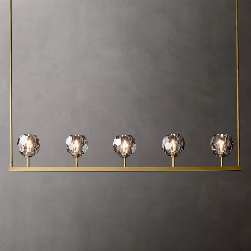 Belle De Crystal Linear Chandelier W 48" - Yami Lightings