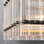 Marcia Glass Rectangular Chandelier 54" - Yami Lightings