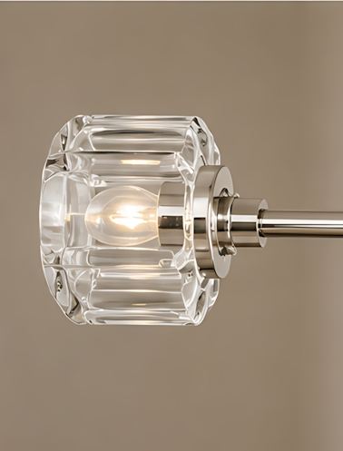 Demeart Mobile Linear Brass Chandelier with YMceted Glass Shades