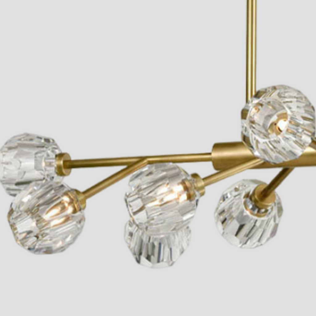 Kelly Clear Glass Linear Chandelier