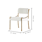 Thaddeus Retro Copper Iron Frame Armless Dining Chair
