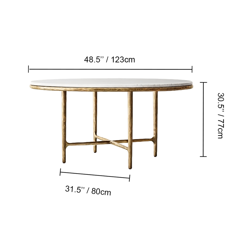 Thaddeus Marble Round Dining Table