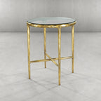 Thaddeus Glass Round Side Table 18" 22"