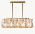 Yammy Smoke Glass Linear Chandelier 49"
