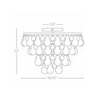 Abbe Waterdrop Flushmount 17"
