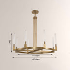 Cannele Glass Round Chandelier 36''
